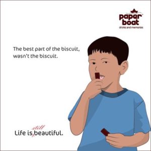 I have been one of the first fans of Paperboat- the product and the social media pages. The brand has an identity of its own. It takes me back to my childhood. That is exactly what it aims to do. I love the husky voice of the TVC as well when she says "drinks and memories." 